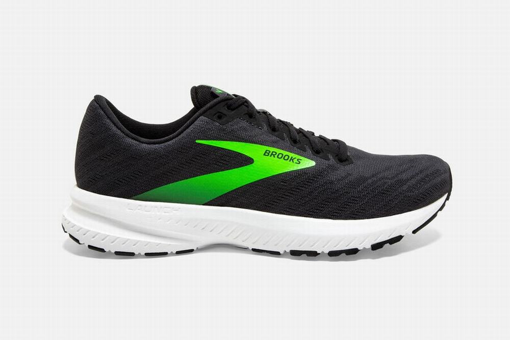 Chaussures Running Brooks Launch 7 Noir / Vert Homme | JTK-98703664