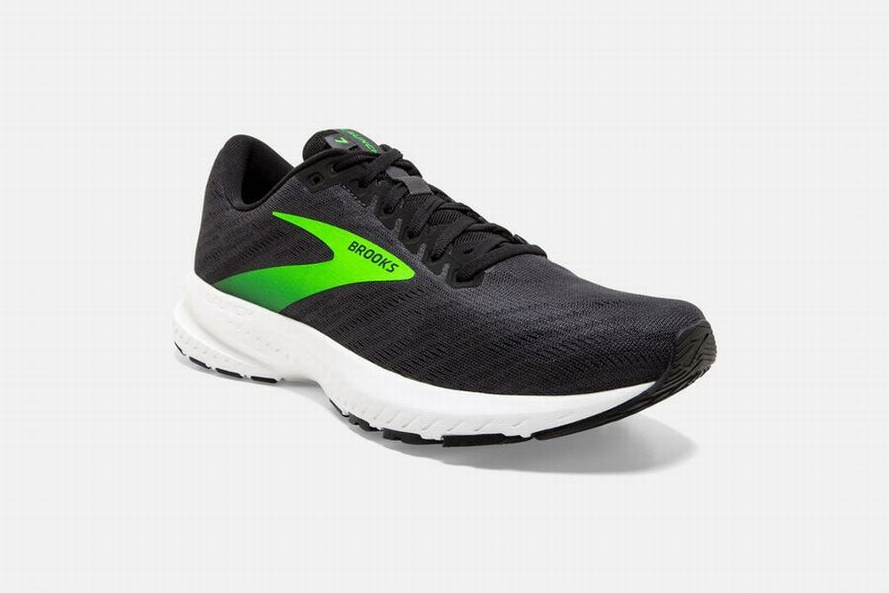 Chaussures Running Brooks Launch 7 Noir / Vert Homme | JTK-98703664