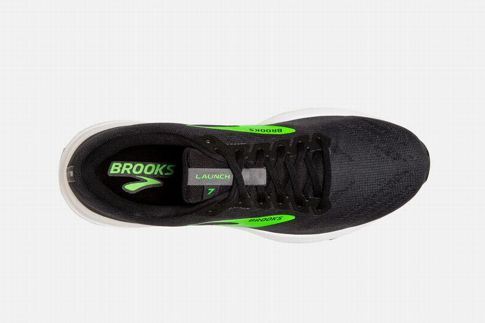 Chaussures Running Brooks Launch 7 Noir / Vert Homme | JTK-98703664