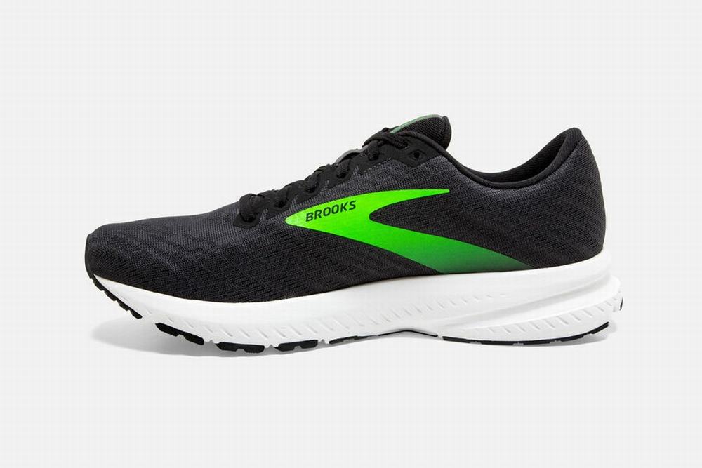 Chaussures Running Brooks Launch 7 Noir / Vert Homme | JTK-98703664