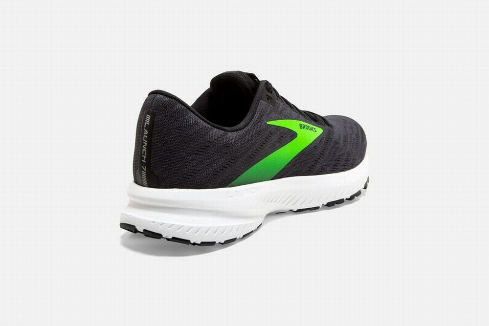 Chaussures Running Brooks Launch 7 Noir / Vert Homme | JTK-98703664