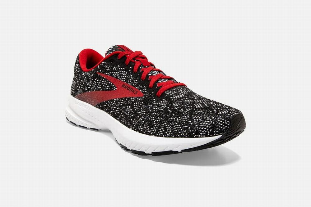 Chaussures Running Brooks Launch 7 Noir / Rouge / Blanche Homme | HUZ-21756207