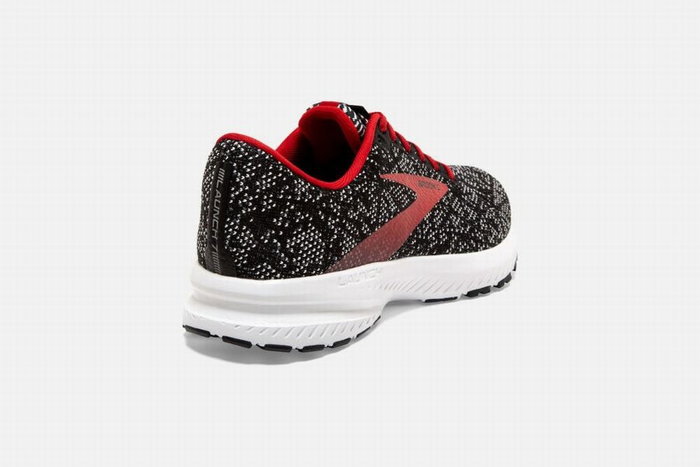 Chaussures Running Brooks Launch 7 Noir / Rouge / Blanche Homme | HUZ-21756207