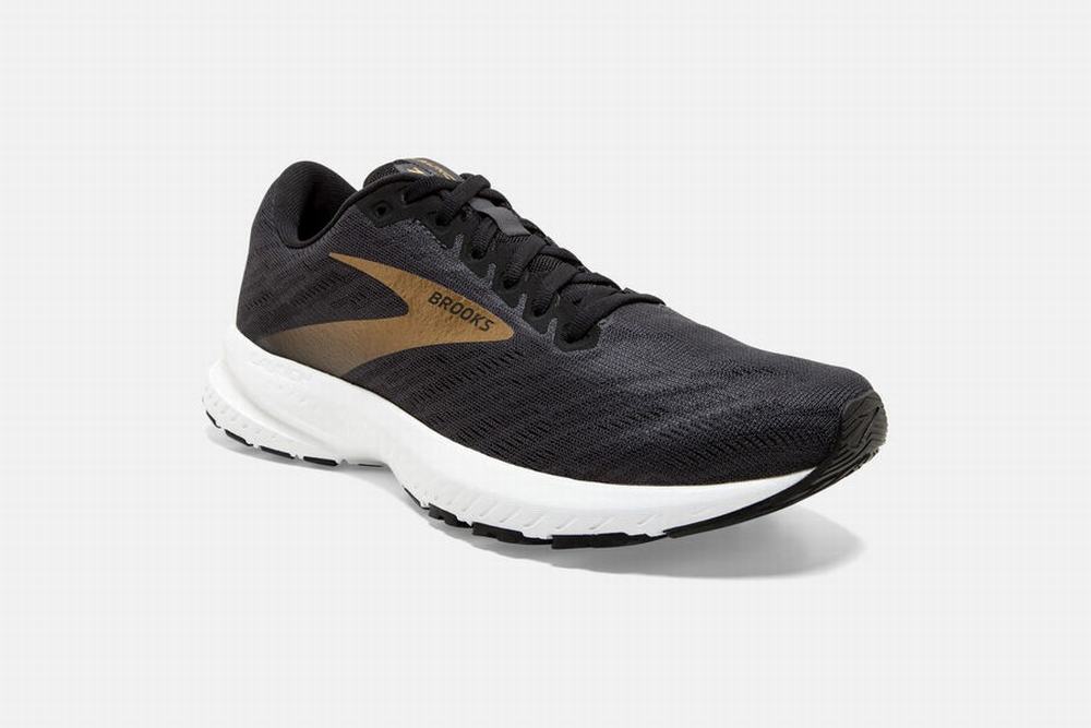 Chaussures Running Brooks Launch 7 Noir / Doré Homme | HVE-06527965