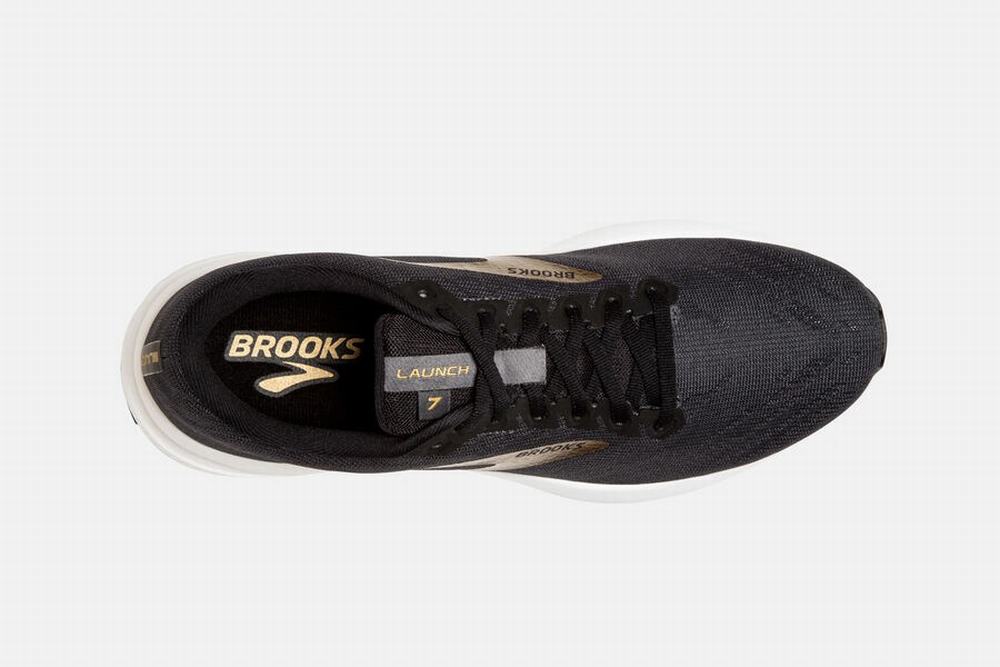 Chaussures Running Brooks Launch 7 Noir / Doré Homme | HVE-06527965