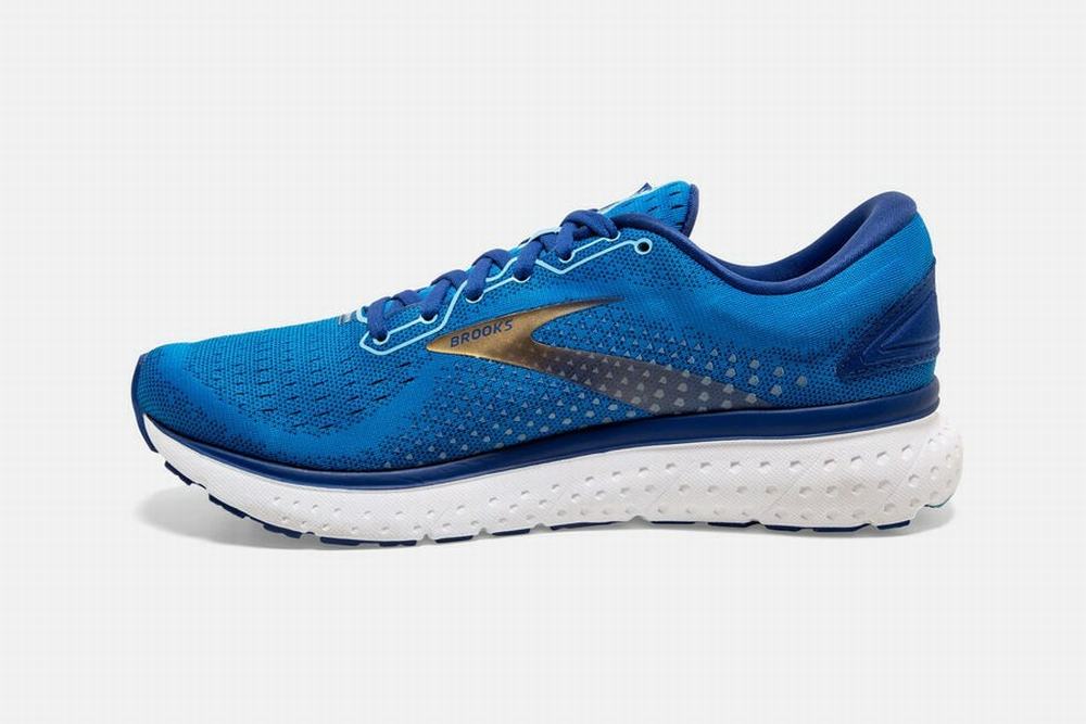 Chaussures Running Brooks Glycerin 18 Bleu / Doré Homme | JXO-26461403