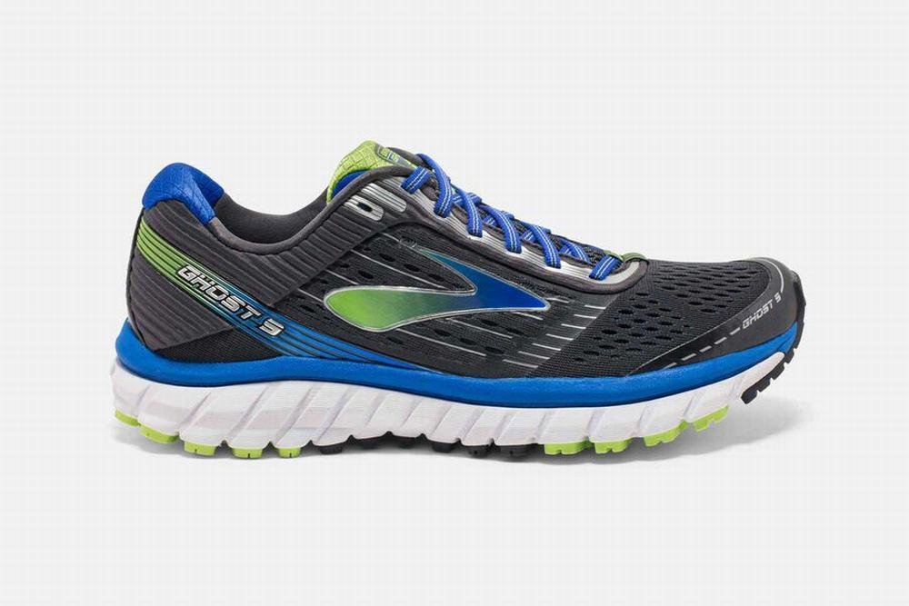 Chaussures Running Brooks Ghost 9 Grise / Bleu Homme | TKE-47529659