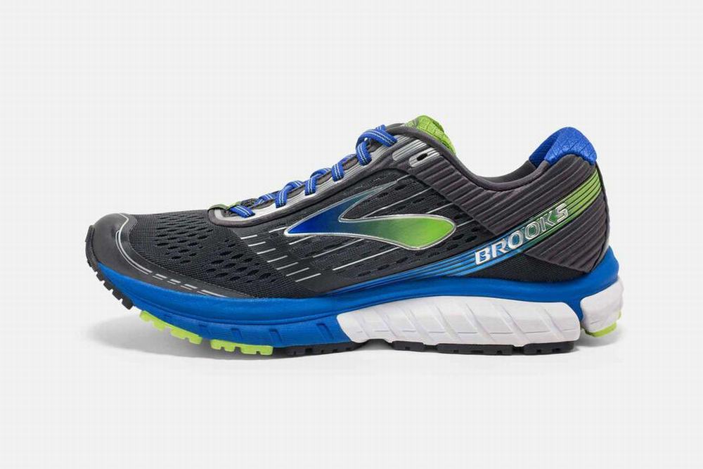 Chaussures Running Brooks Ghost 9 Grise / Bleu Homme | TKE-47529659