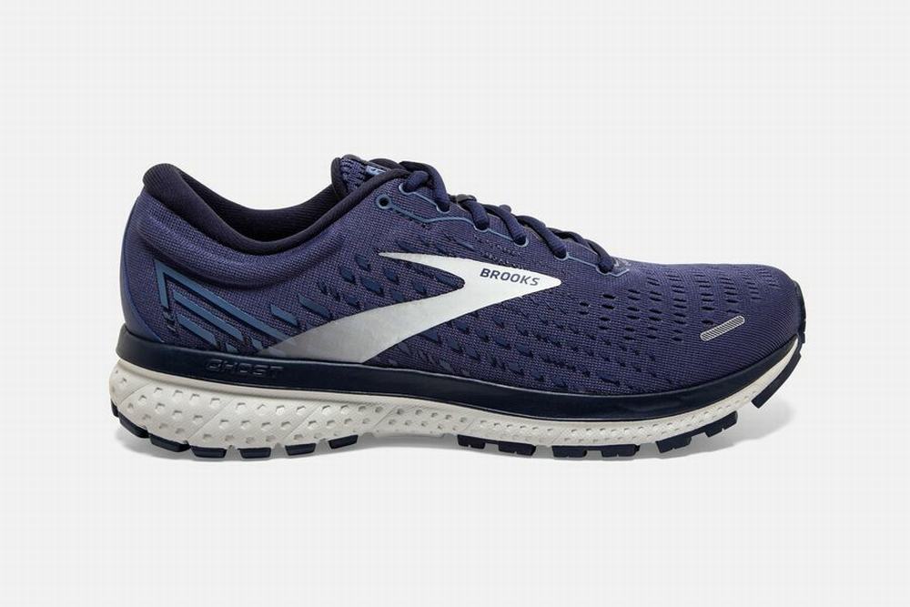 Chaussures Running Brooks Ghost 13 Grise / Bleu Marine Homme | TAI-75161093