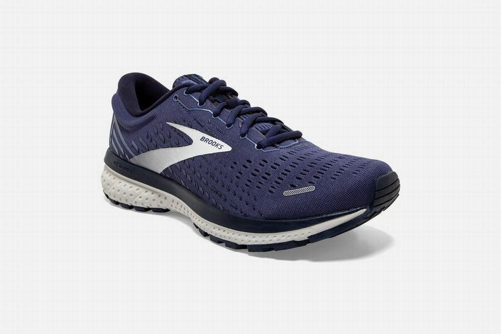 Chaussures Running Brooks Ghost 13 Grise / Bleu Marine Homme | TAI-75161093