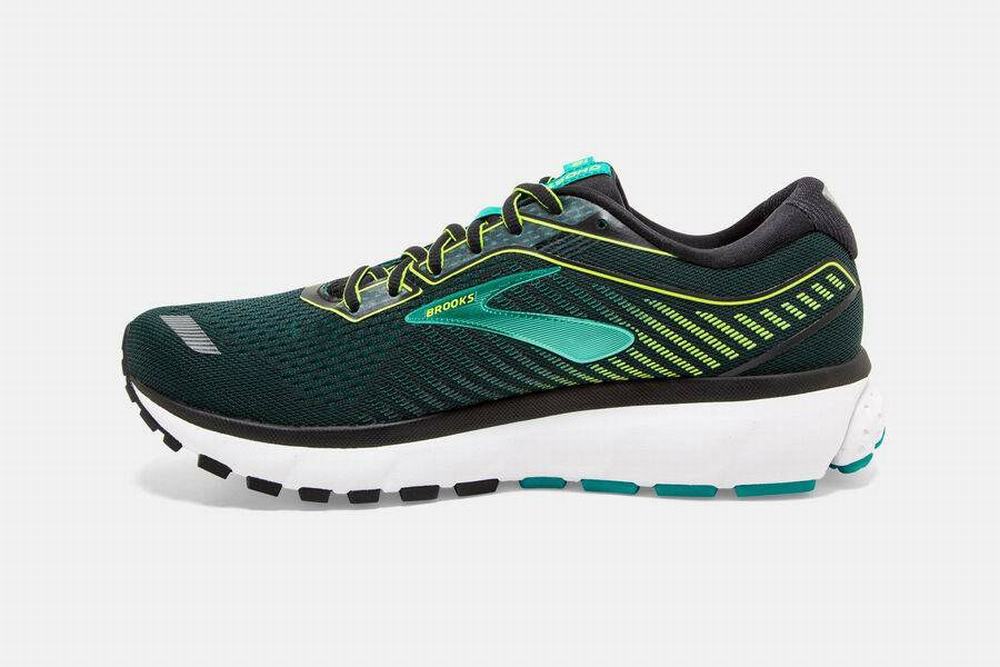 Chaussures Running Brooks Ghost 12 Noir / Vert Clair / Bleu Homme | MMZ-12807660