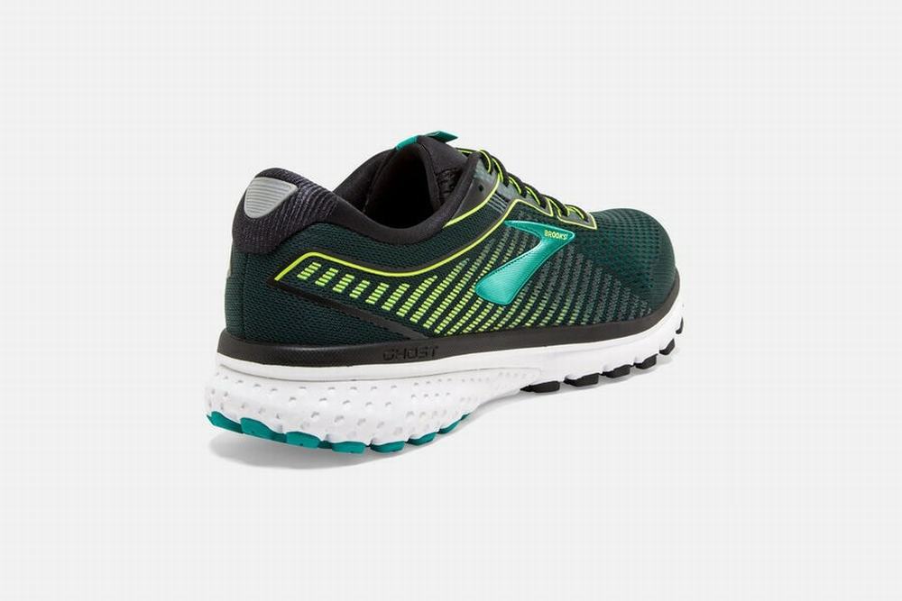 Chaussures Running Brooks Ghost 12 Noir / Vert Clair / Bleu Homme | MMZ-12807660