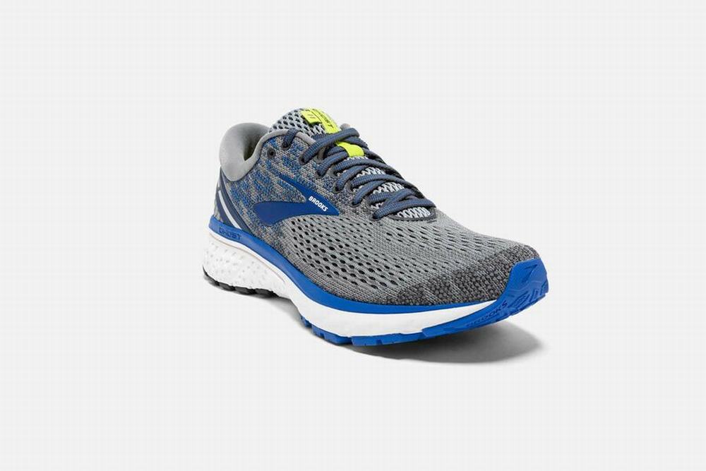 Chaussures Running Brooks Ghost 11 Grise / Bleu / Argent Homme | YQJ-57154103