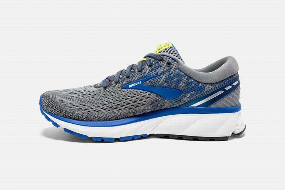 Chaussures Running Brooks Ghost 11 Grise / Bleu / Argent Homme | YQJ-57154103