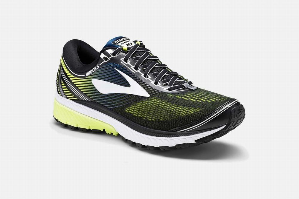 Chaussures Running Brooks Ghost 10 Noir / Jaune Homme | XXJ-88291878