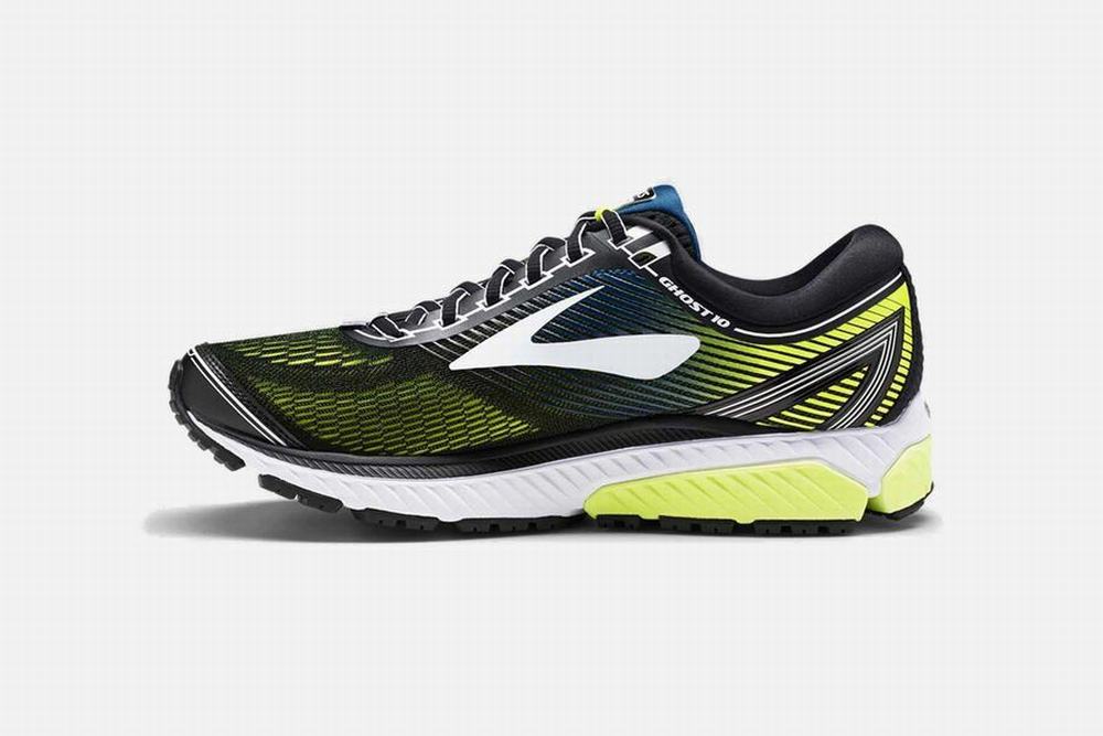 Chaussures Running Brooks Ghost 10 Noir / Jaune Homme | XXJ-88291878