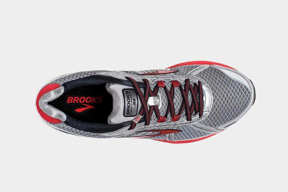 Chaussures Running Brooks Defyance 9 Grise / Rouge / Blanche Homme | ZRZ-04175017