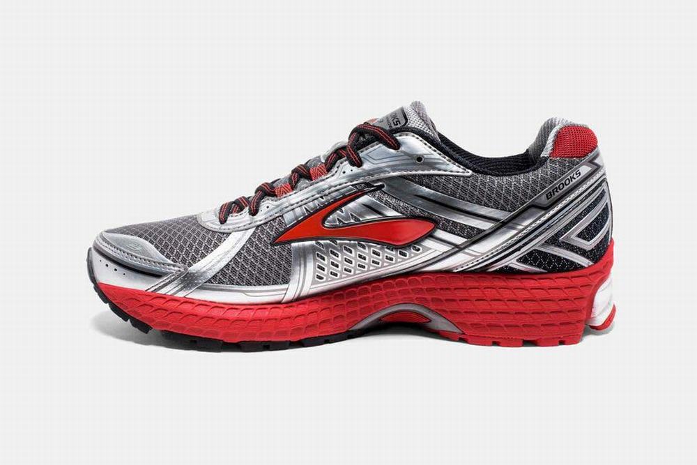 Chaussures Running Brooks Defyance 9 Grise / Rouge / Blanche Homme | ZRZ-04175017