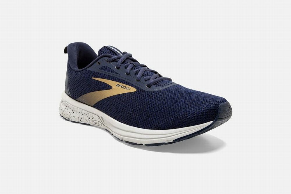 Chaussures Running Brooks Anthem 3 Bleu Marine / Grise / Doré Homme | BFS-36264117