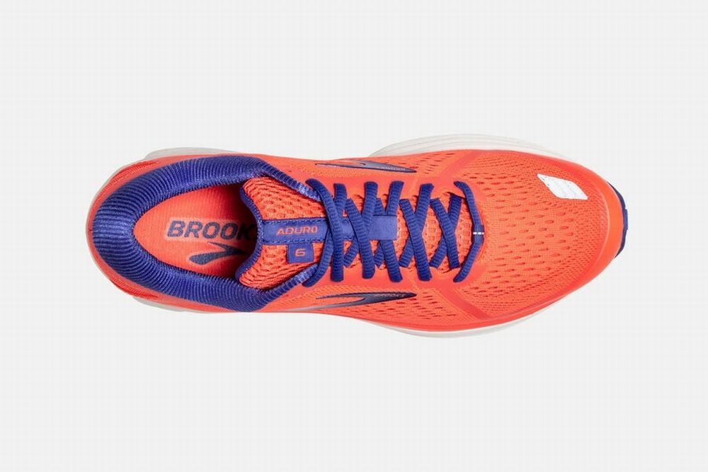 Chaussures Running Brooks Aduro 6 Corail / Bleu / Blanche Homme | OMG-12408447