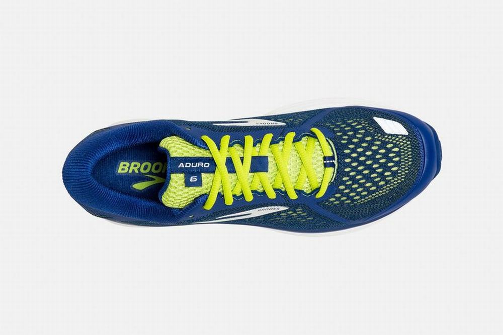 Chaussures Running Brooks Aduro 6 Bleu / Vert Clair / Blanche Homme | WDW-91022818