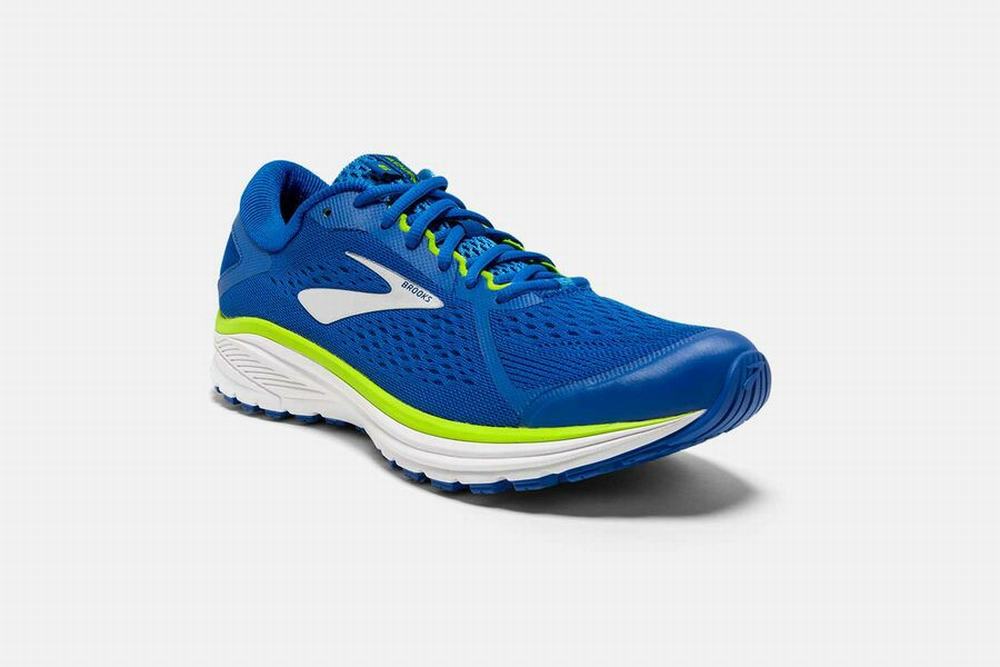 Chaussures Running Brooks Aduro 6 Bleu / Vert Clair / Blanche Homme | QWE-16113680