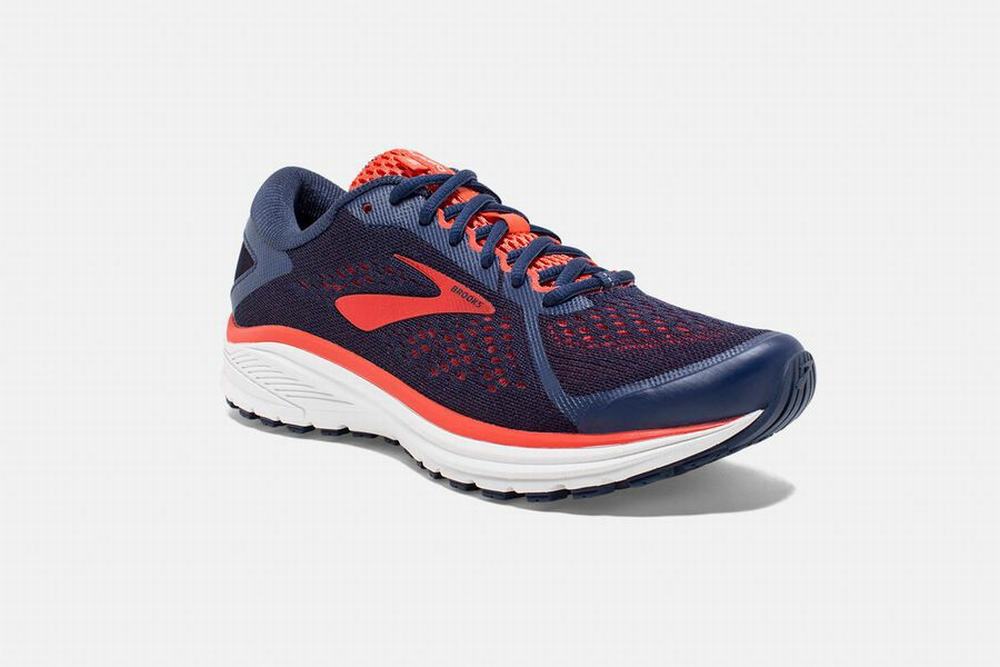 Chaussures Running Brooks Aduro 6 Bleu / Corail / Blanche Homme | IUX-75400925