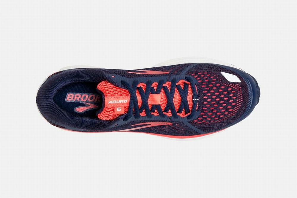 Chaussures Running Brooks Aduro 6 Bleu / Corail / Blanche Homme | IUX-75400925