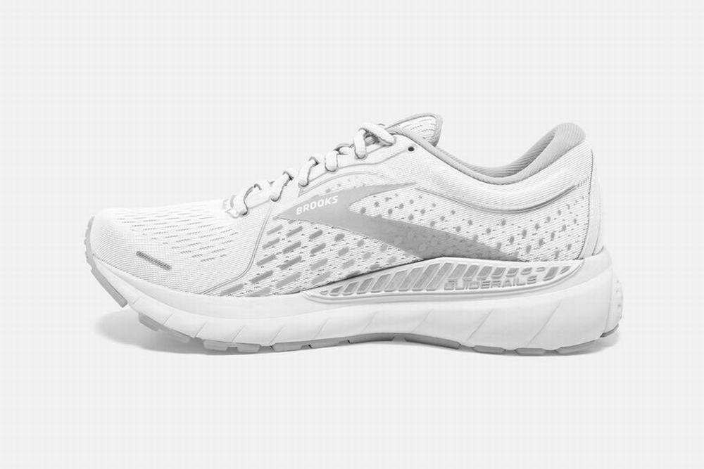 Chaussures Running Brooks Adrenaline GTS 21 Blanche / Grise / Argent Homme | LFQ-05619392