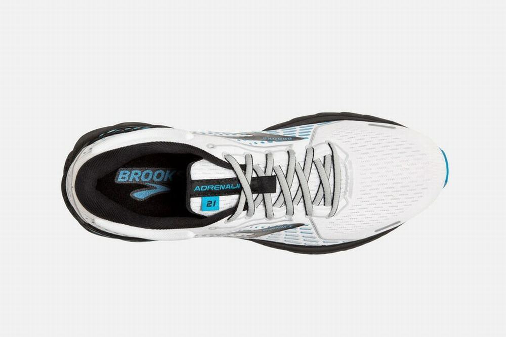 Chaussures Running Brooks Adrenaline GTS 21 Blanche / Grise / Bleu Homme | PWX-26597702