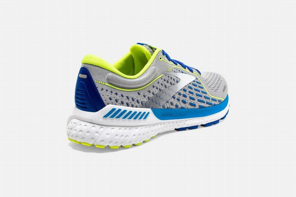 Chaussures Running Brooks Adrenaline GTS 21 Grise / Blanche / Indigo Homme | SZK-78488190