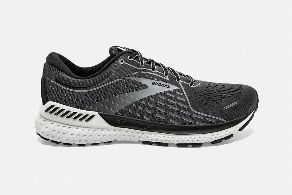 Chaussures Running Brooks Adrenaline GTS 21 Noir / Grise Homme | PUR-74669255