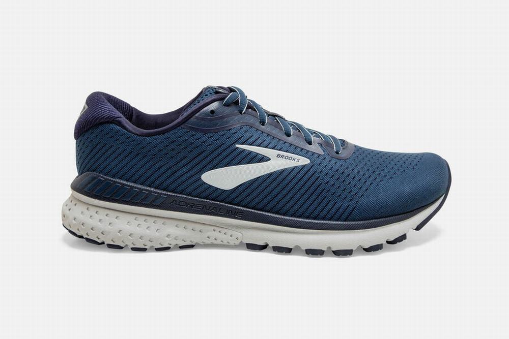 Chaussures Running Brooks Adrenaline GTS 20 Bleu Marine / Grise Homme | XBY-85297348