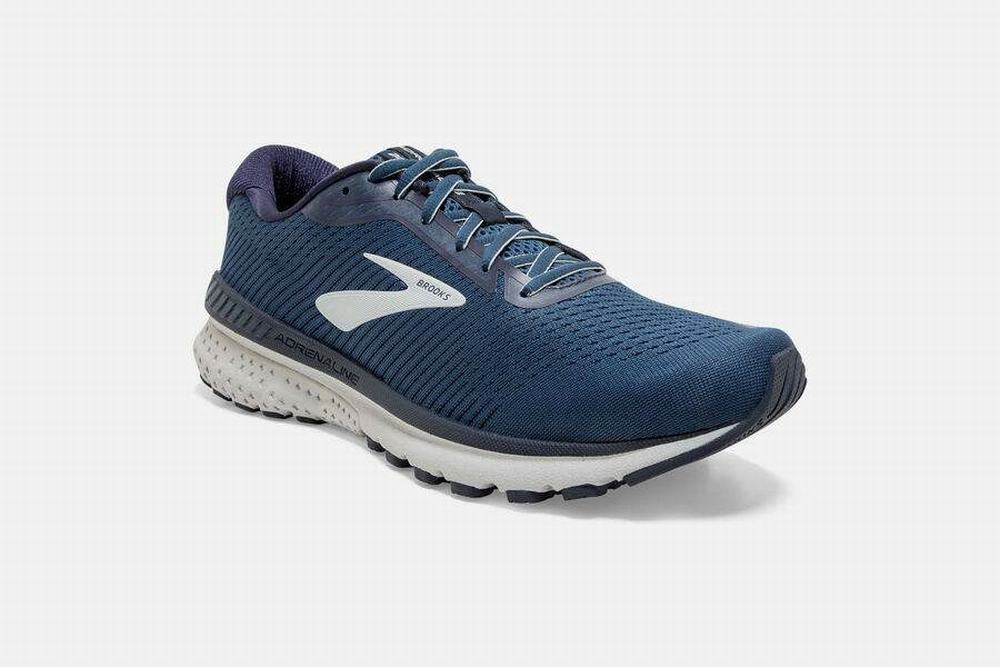 Chaussures Running Brooks Adrenaline GTS 20 Bleu Marine / Grise Homme | XBY-85297348