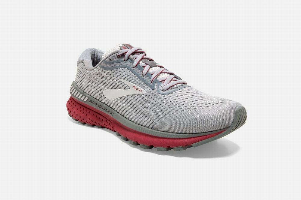 Chaussures Running Brooks Adrenaline GTS 20 Grise / Argent / Rouge Homme | KKK-44950670