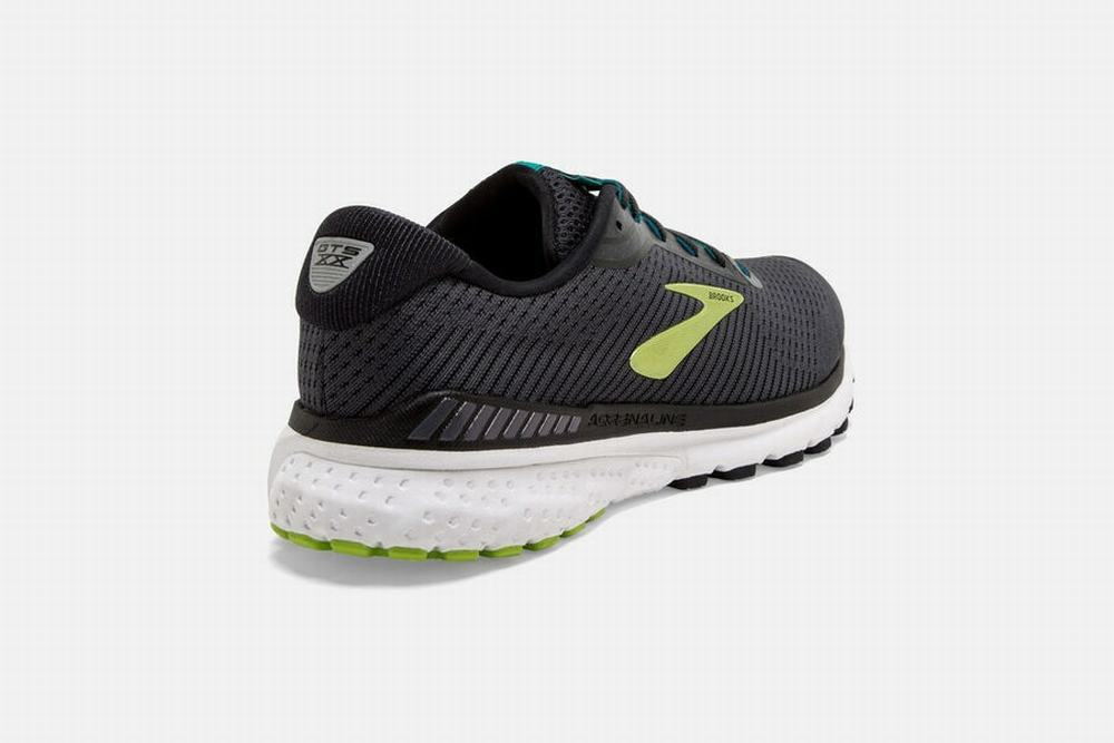 Chaussures Running Brooks Adrenaline GTS 20 Noir / Vert Clair / Bleu Homme | IWD-18812228