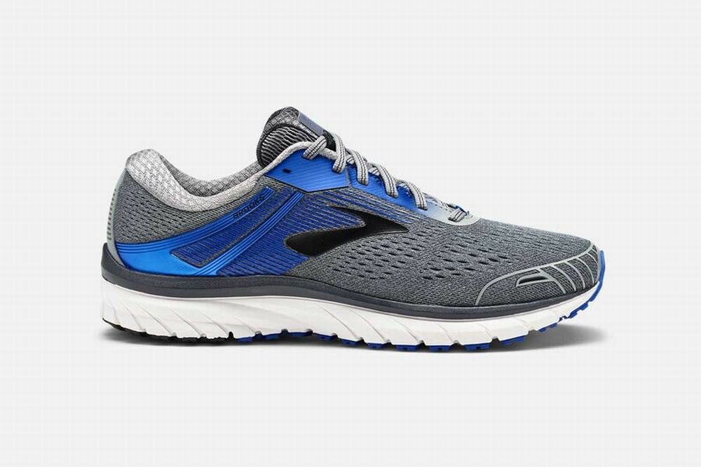 Chaussures Running Brooks Adrenaline GTS 18 Grise / Bleu Homme | XHN-04902497