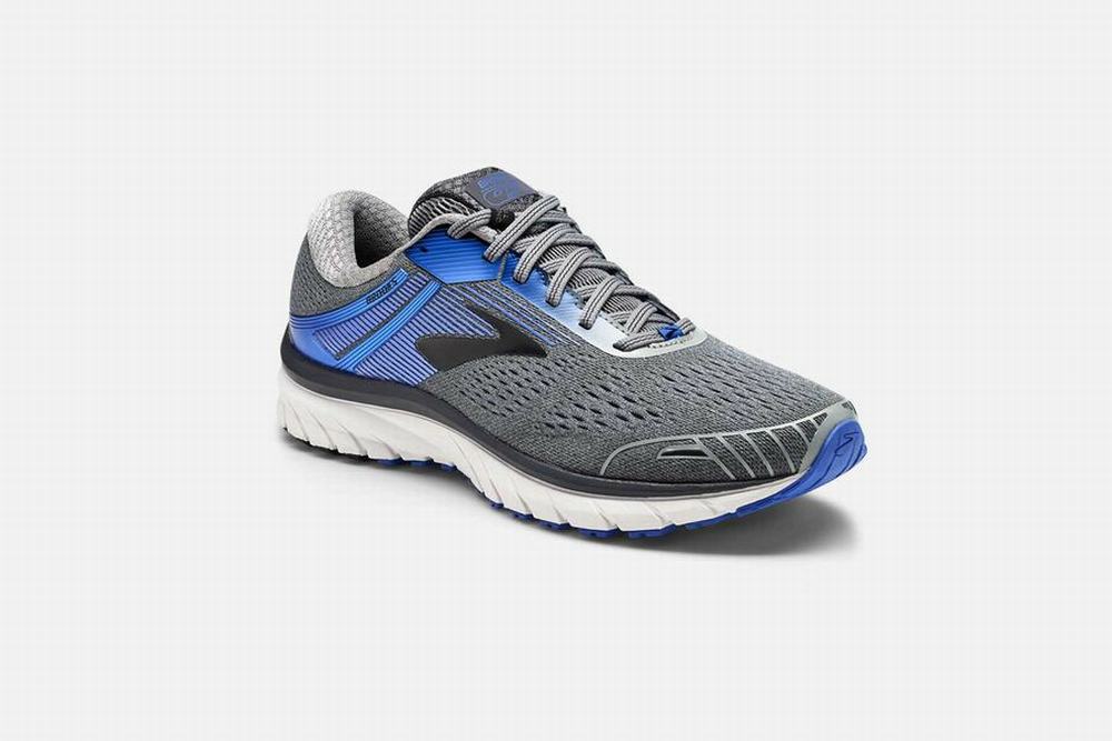 Chaussures Running Brooks Adrenaline GTS 18 Grise / Bleu Homme | XHN-04902497