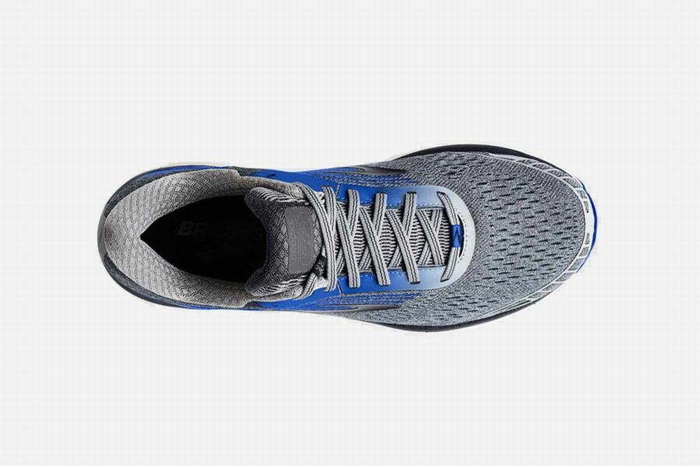 Chaussures Running Brooks Adrenaline GTS 18 Grise / Bleu Homme | XHN-04902497