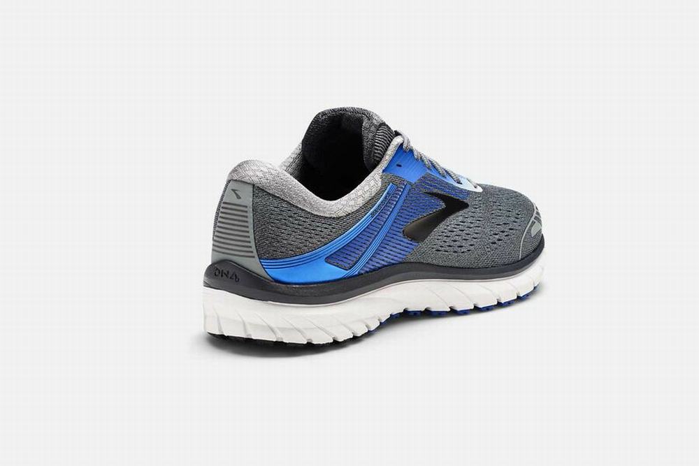 Chaussures Running Brooks Adrenaline GTS 18 Grise / Bleu Homme | XHN-04902497