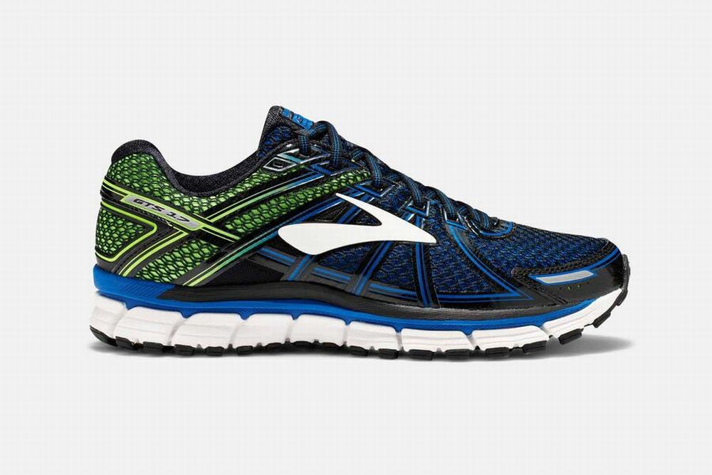 Chaussures Running Brooks Adrenaline GTS 17 Bleu Marine / Bleu / Vert Homme | PZI-83476868