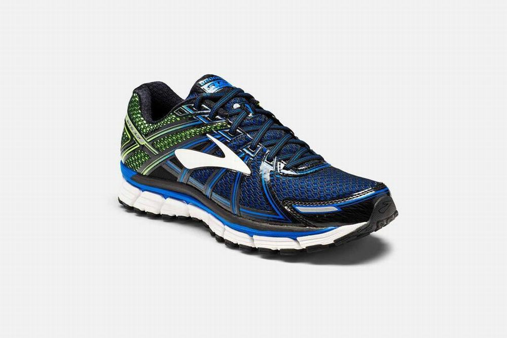 Chaussures Running Brooks Adrenaline GTS 17 Bleu Marine / Bleu / Vert Homme | PZI-83476868