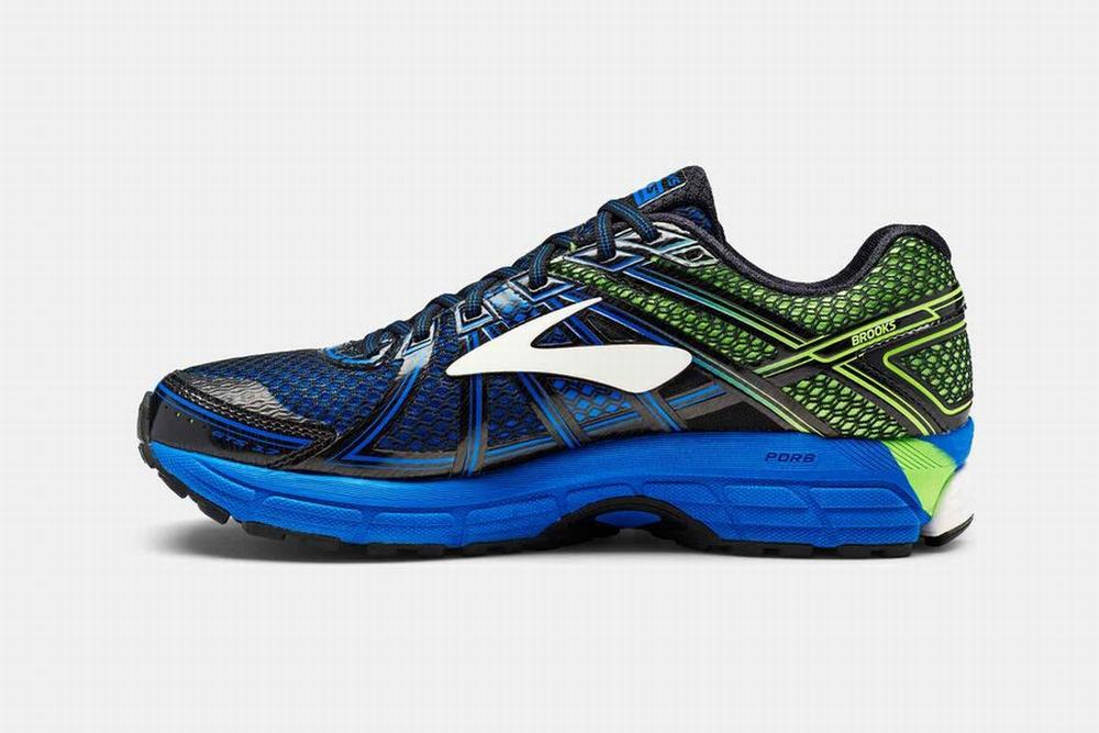 Chaussures Running Brooks Adrenaline GTS 17 Bleu Marine / Bleu / Vert Homme | PZI-83476868