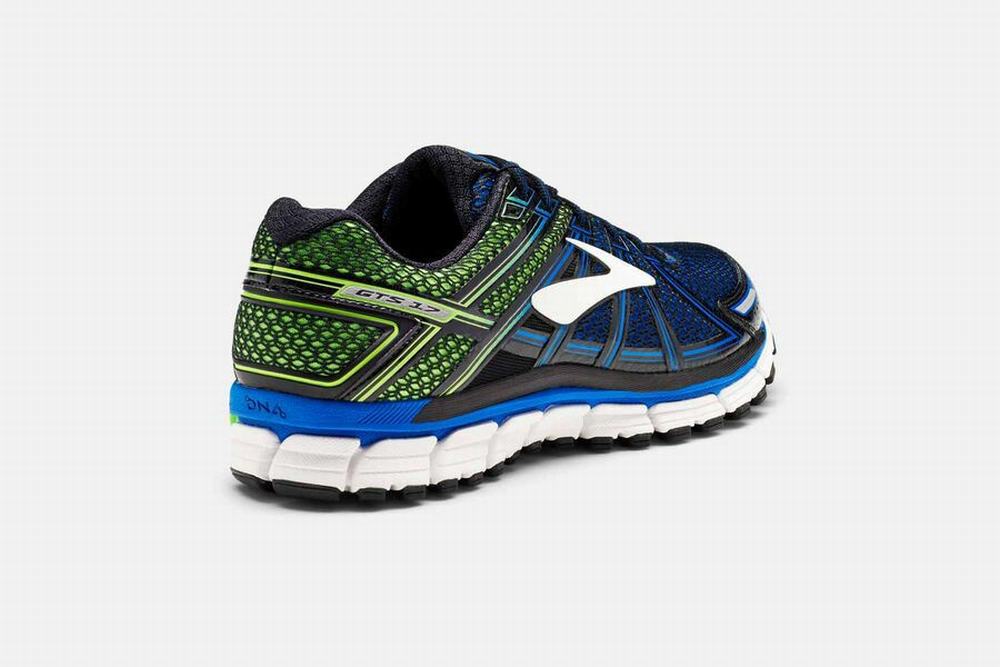 Chaussures Running Brooks Adrenaline GTS 17 Bleu Marine / Bleu / Vert Homme | PZI-83476868