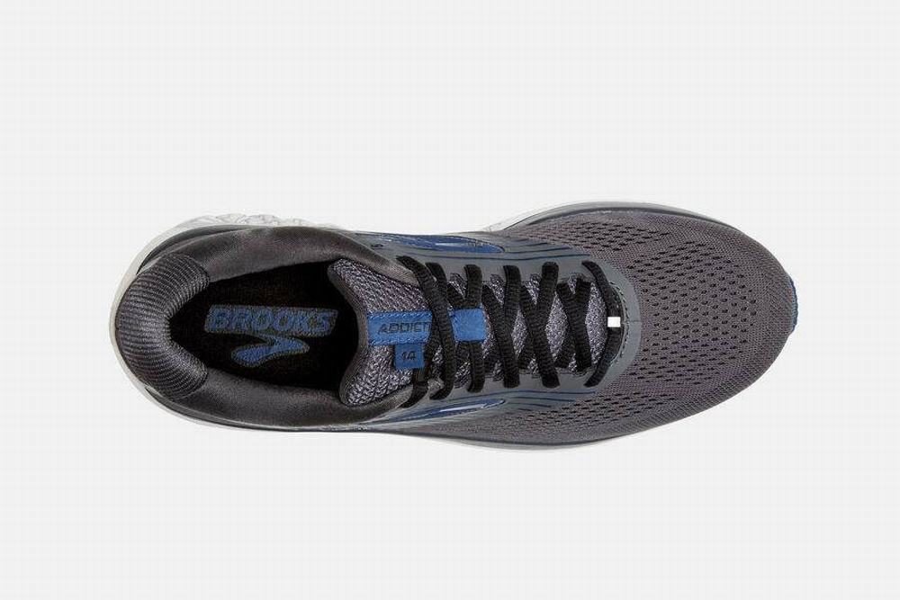 Chaussures Running Brooks Addiction 14 Noir / Bleu / Noir Homme | CUL-76376636