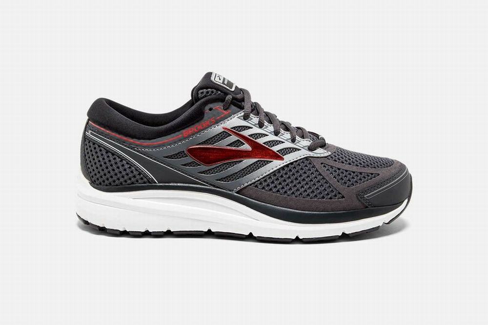 Chaussures Running Brooks Addiction 13 Grise / Argent / Rouge Homme | VED-75779721