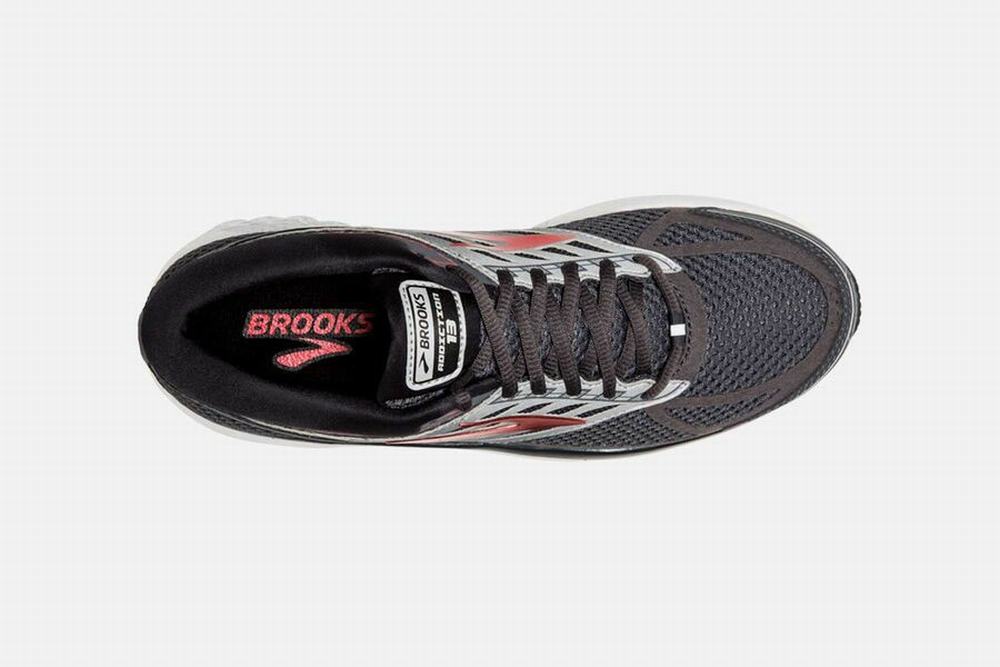 Chaussures Running Brooks Addiction 13 Grise / Argent / Rouge Homme | VED-75779721