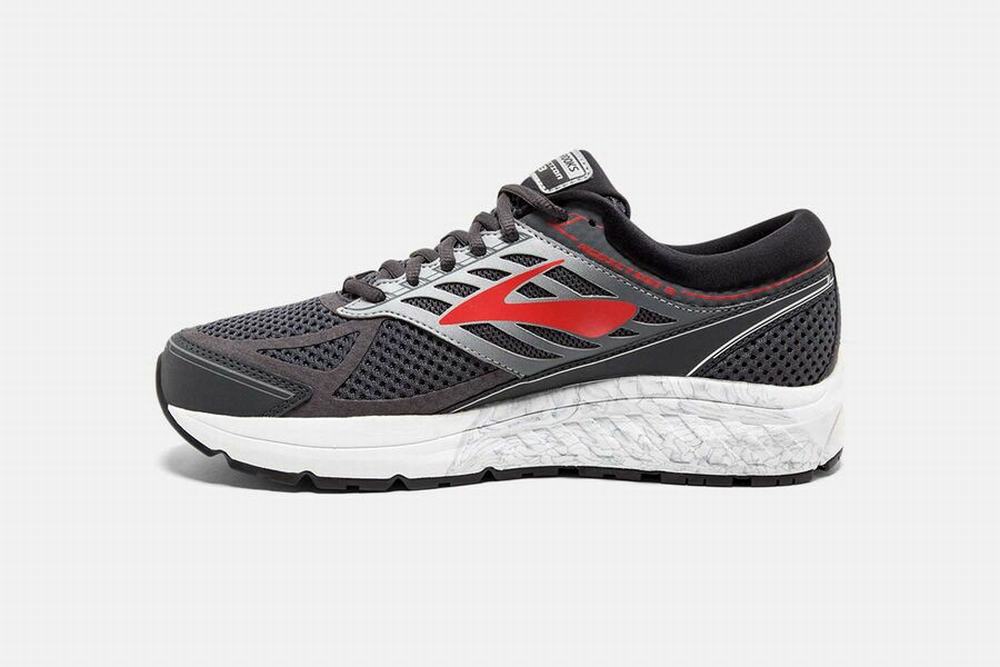 Chaussures Running Brooks Addiction 13 Grise / Argent / Rouge Homme | VED-75779721