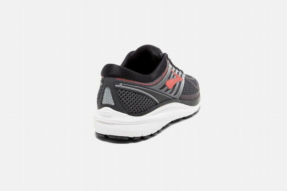 Chaussures Running Brooks Addiction 13 Grise / Argent / Rouge Homme | VED-75779721