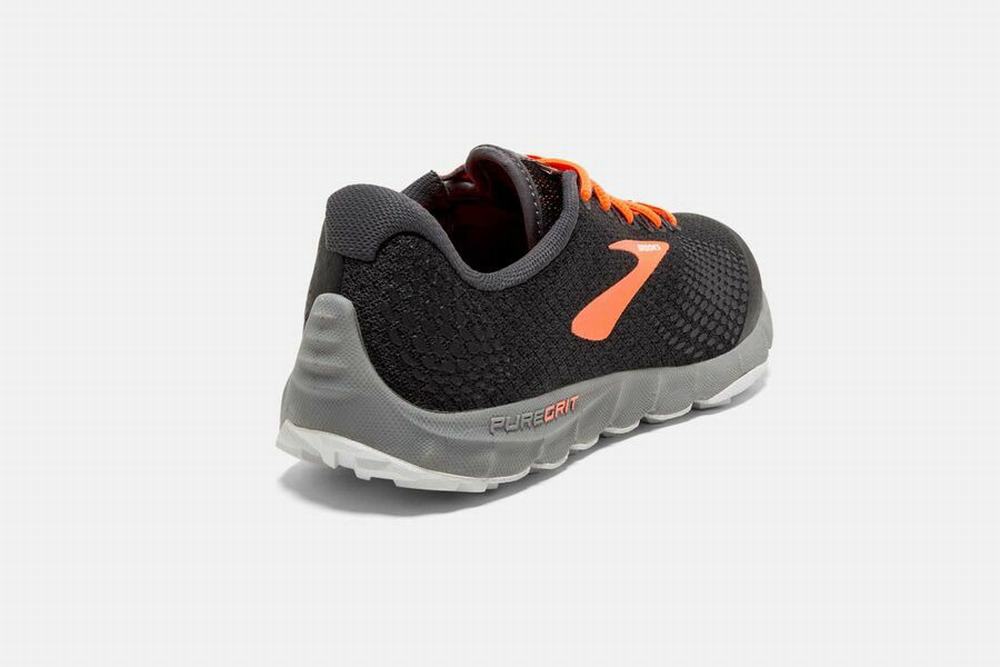 Chaussures Running Brooks PureGrit 7 Noir / Orange / Grise Homme | EFP-94076829